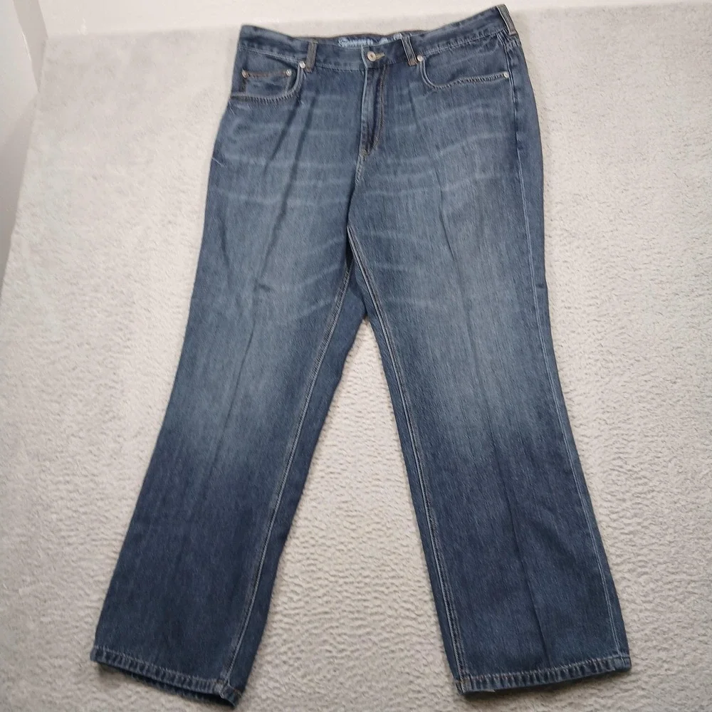 Tommy Bahama Jeans Mens 40x31 Blue Classic Fit Denim‎ Lyocell Blend Straight